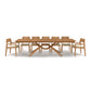Copeland Furniture Exeter Extension Dining Table in solid North American hardwood featuring a unique cross-legged base, seating for eight.