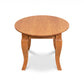 Lyndon Furniture French Country Oval Coffee Table featuring four curved legs, handcrafted in Vermont from solid wood, American made quality.