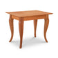 Lyndon Furniture French Country End Table with solid wood rectangular top and elegant curved legs, showcasing fine craftsmanship.