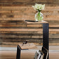 The G Table by Vermont Woods Studios, a modern geometric wooden shelf with multiple tiers, designed to display small items and books.