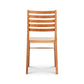 Grafton Chair floor model by Vermont Woods Studios, crafted in natural cherry, features a slatted backrest and quality American craftsmanship.