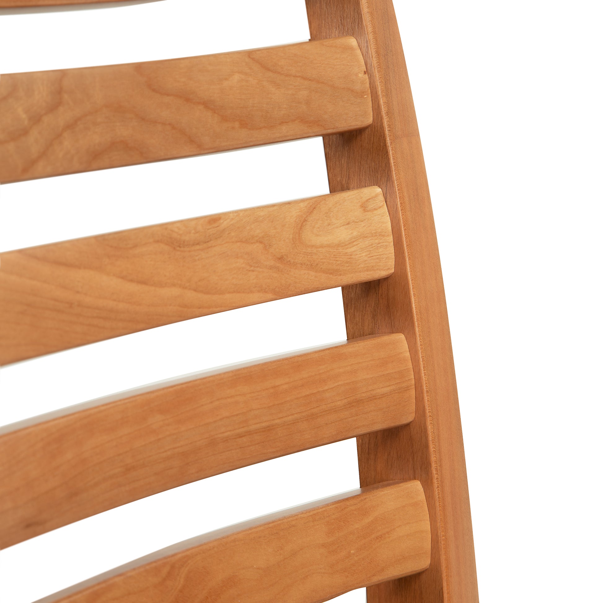 Grafton Chair by Vermont Woods Studios features a slatted wooden backrest, smooth finish, and natural wood grain crafted from high quality American hardwood.
