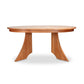 Hampton Split Pedestal Extension Table by Lyndon Furniture with a smooth solid wood top and elegant curved legs, crafted in Vermont.