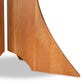 Lyndon Furniture Hampton Split Pedestal Extension Table legs featuring geometric, angled design for modern style, handcrafted in Vermont.