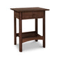 Heartwood Shaker Open Shelf Nightstand by Vermont Furniture Designs, crafted American quality with elegant shaker design and open shelf storage.