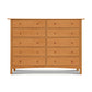 Heartwood Shaker 10-Drawer Dresser crafted from solid wood with an eco-friendly finish, showcasing quality American craftsmanship and elegant shaker design.