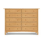 Heartwood Shaker 10-Drawer Dresser in modern shaker style with round wooden knobs, handcrafted by Vermont Furniture Designs.