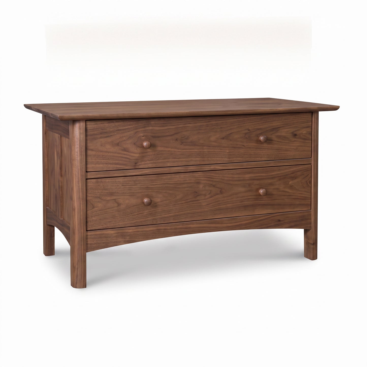 Heartwood Shaker 2-Drawer Blanket Chest by Vermont Furniture Designs, handcrafted in solid wood with classic Shaker style and smooth drawer fronts.