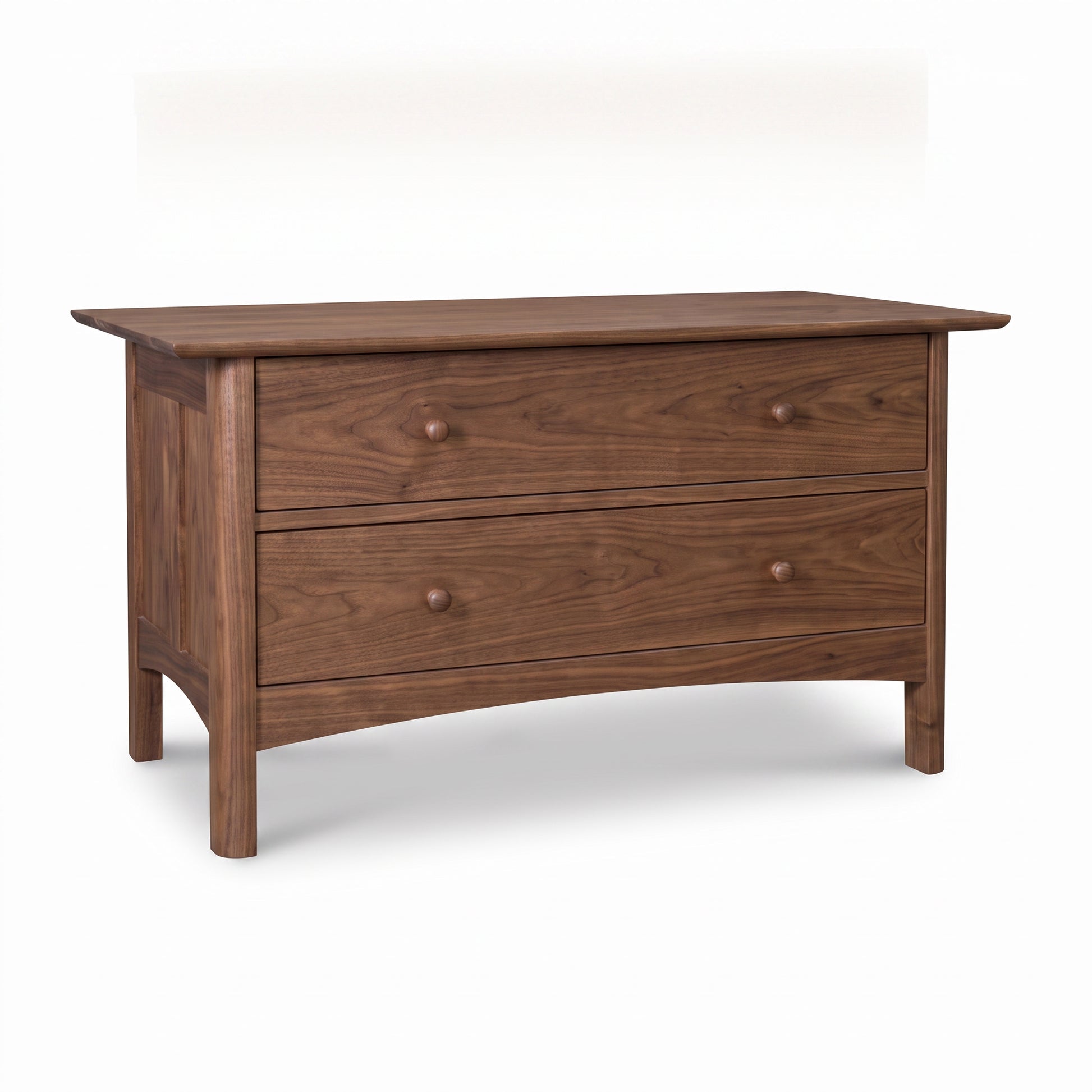 Heartwood Shaker 2-Drawer Blanket Chest by Vermont Furniture Designs, handcrafted in solid wood with classic Shaker style and smooth drawer fronts.