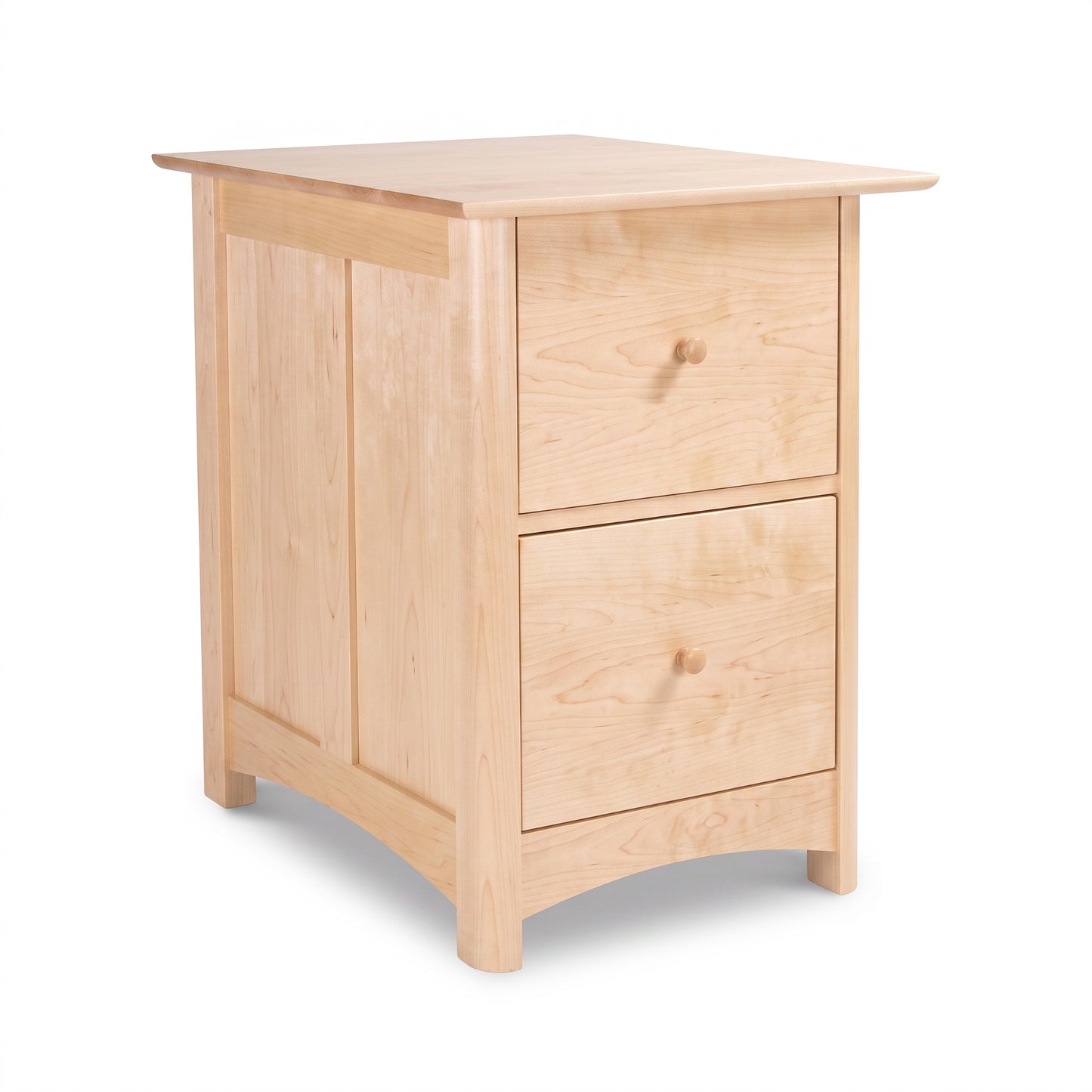 Heartwood Shaker 2-Drawer Vertical File Cabinet by Vermont Furniture Designs, solid wood construction, American made, high quality craftsmanship.