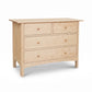 Heartwood Shaker 4-Drawer Dresser by Vermont Furniture Designs, crafted in solid wood with round knobs, American made quality craftsmanship.