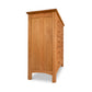 Heartwood Shaker 5-Drawer Chest by Vermont Furniture Designs, showcasing its handcrafted quality and smooth finish from a side perspective.