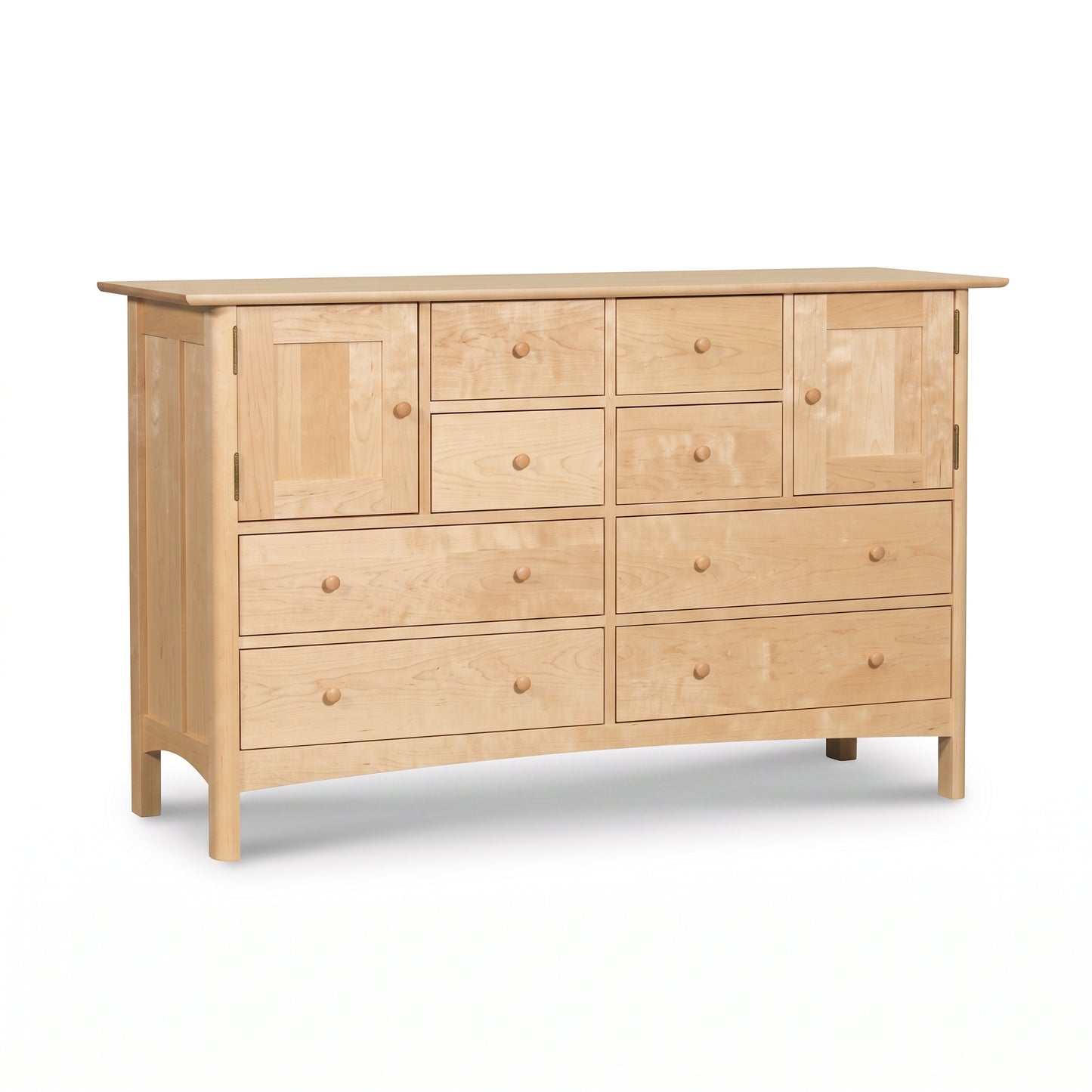 Heartwood Shaker 8-Drawer 2-Door Dresser by Vermont Furniture Designs, crafted in solid wood with clean lines and elegant detailing.