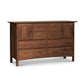 Heartwood Shaker 8-Drawer 2-Door Dresser by Vermont Furniture Designs, handcrafted in natural wood with a classic, elegant design.