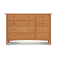 Heartwood Shaker 8-Drawer Dresser in solid hardwood, expertly crafted with an eco-friendly oil finish by Vermont Furniture Designs.