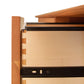 Heartwood Shaker 6-Drawer Legal File Cabinet by Vermont Furniture Designs, featuring dovetail joints and a partially open drawer showcasing craftsmanship.