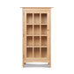 Heartwood Shaker Glass Door Bookcase by Vermont Furniture Designs with 3 shelves, crafted in solid wood and showcasing elegant American craftsmanship.