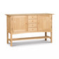 Heartwood Shaker Huntboard from Vermont Furniture Designs, showcasing two cabinets, four drawers, and fine handcrafted detailing.