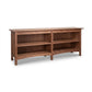 Heartwood Shaker Open Console Bookcase by Vermont Furniture Designs with two open side shelves, crafted in fine wood, American made.