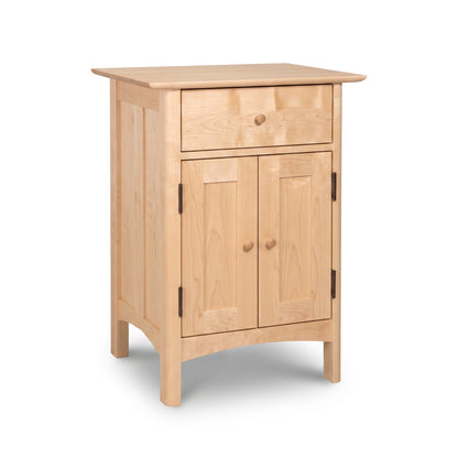 Heartwood Shaker Short Storage Chest by Vermont Furniture Designs featuring 1 drawer and 2 doors, handcrafted in solid wood.