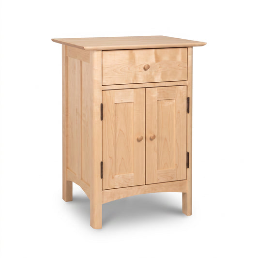 Heartwood Shaker Short Storage Chest by Vermont Furniture Designs featuring 1 drawer and 2 doors, handcrafted in solid wood.
