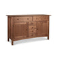 Heartwood Shaker Sideboard by Vermont Furniture Designs in solid hardwood with two large doors and multiple storage drawers, American made.