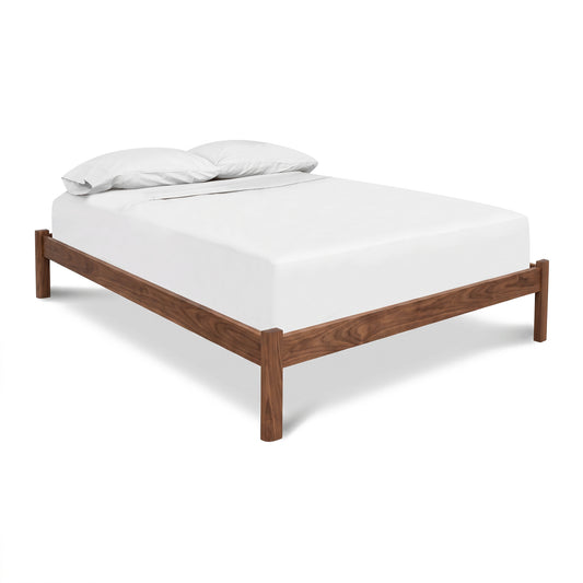 Heartwood Shaker Studio-Style Platform Bed by Vermont Furniture Designs, showcasing minimalist craftsmanship and solid wood construction.