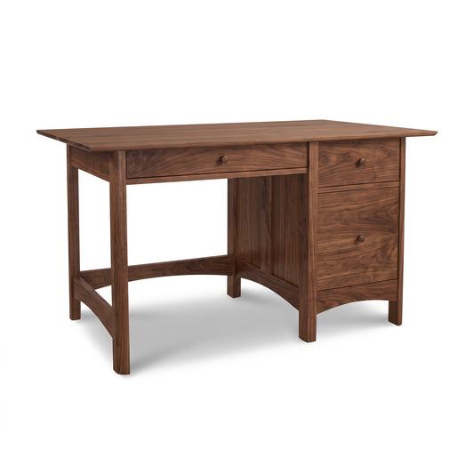 Heartwood Shaker Study Desk by Vermont Furniture Designs in solid wood with a natural finish, showcasing American craftsmanship and timeless style.