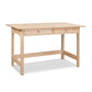 Heartwood Shaker Writing Desk by Vermont Furniture Designs in solid hardwood, two drawers, classic modern style, American made quality craftsmanship.