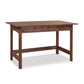 Heartwood Shaker Writing Desk by Vermont Furniture Designs featuring handcrafted hardwood, two drawers, smooth rectangular top, and sturdy legs.
