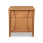 Lyndon Furniture Holland 1-Drawer Nightstand with Door, white finish, eco-friendly wood, elegant curved inlay accents.