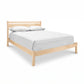 Vermont Furniture Designs Horizon Platform Bed in light wood finish with white bedding and pillows, crafted in America for lasting quality.