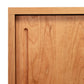 Kipling 2-Door Media Console by Vermont Furniture Designs, showing detailed wood craftsmanship and vertical recessed handles on the doors.