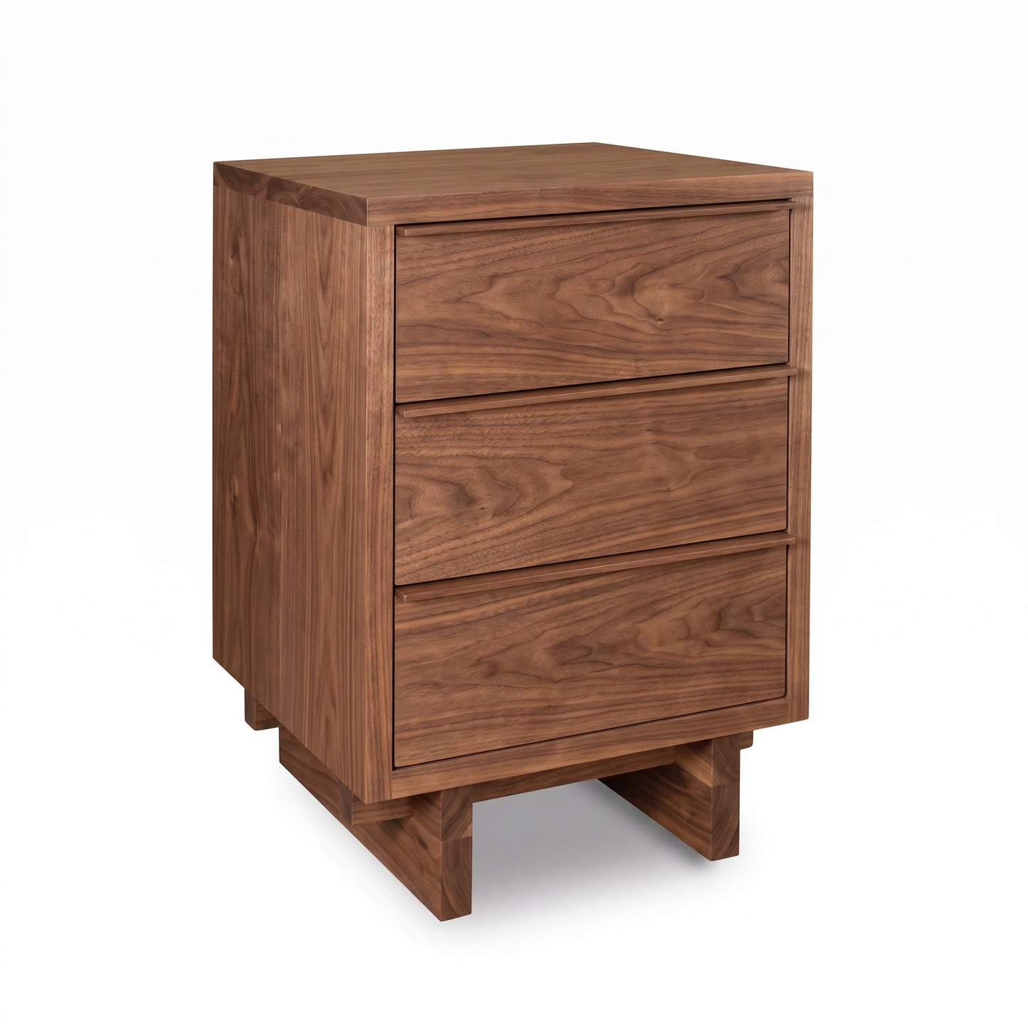Kipling 3-Drawer Nightstand by Vermont Furniture Designs featuring modern, minimalist craftsmanship and spacious storage drawers in solid wood.