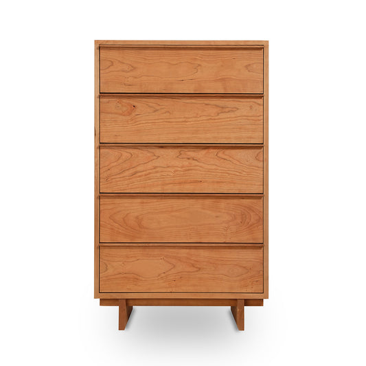 Kipling 5-Drawer Chest by Vermont Furniture Designs, showcasing fine Vermont craftsmanship and a natural finish.