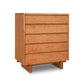 Kipling 5-Drawer Wide Chest by Vermont Furniture Designs with a natural finish, showcasing minimalist elegance and sturdy rectangular base.