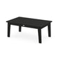 POLYWOOD Lakeside Coffee Table with a sleek black slatted top crafted from durable POLYWOOD lumber, ideal for stylish outdoor spaces.