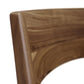 Lisse Dining Chair by Copeland Furniture highlighting its sustainably sourced walnut grain and smooth finish.