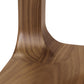 Copeland Furniture's Lisse Dining Chair showcasing its smooth, curved surface in sustainably sourced walnut with a light brown grain pattern.