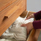 Vermont Furniture Designs Loft 5-Drawer Chest with top drawer open, showing spacious storage for clothing.