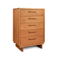 Loft 5-Drawer Chest by Vermont Furniture Designs crafted from solid hardwood with sleek handles and fine American craftsmanship.