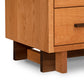 Vermont Furniture Designs Engelhard 3-drawer nightstand with modern lines and rectangular legs, highlighting fine craftsmanship and American-made quality.