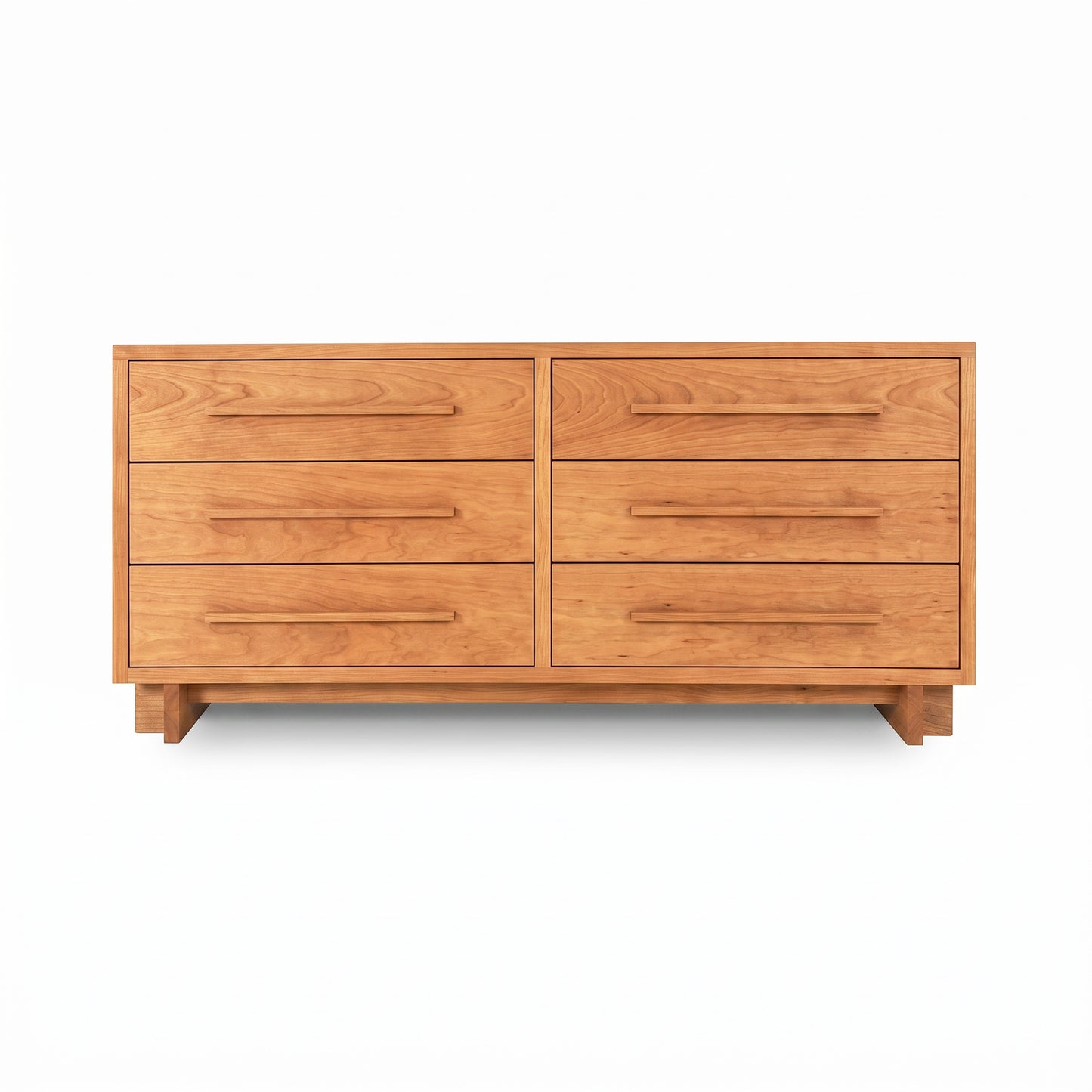 Modern American 6-Drawer Dresser #1 by Vermont Furniture Designs, expertly crafted in solid hardwood, showcases quality American craftsmanship.