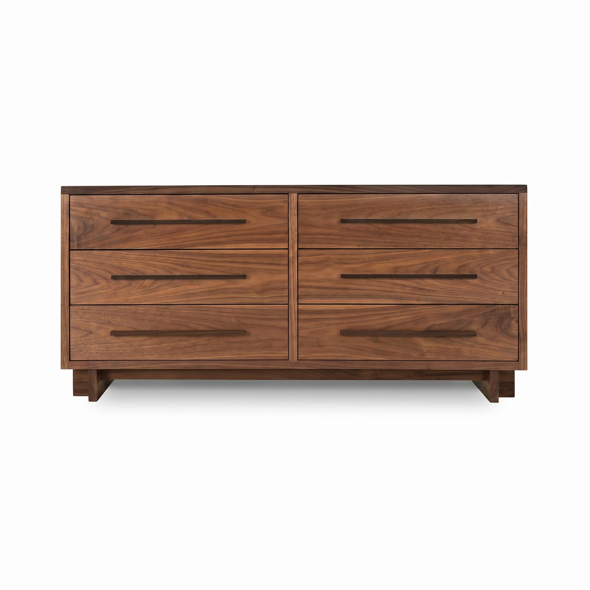 Modern American 6-Drawer Dresser by Vermont Furniture Designs with a natural wood finish, showcasing six spacious drawers and quality craftsmanship.