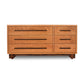 Modern American 6-Drawer Dresser #2 by Vermont Furniture Designs, crafted from solid wood with minimalist cut-out handles, American made quality.