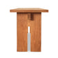 Modern American Bench with rectangular top, wide legs, and eco-friendly oil finish by Vermont Furniture Designs.