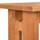Modern American Bench showcasing its smooth natural wood grain and eco-friendly oil finish by Vermont Furniture Designs.