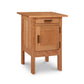 Vermont Furniture Designs Modern Craftsman 1-Drawer Nightstand with Door, crafted from solid hardwood with metal handles.