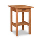 Modern Craftsman 1-drawer open shelf nightstand by Vermont Furniture Designs, handcrafted from solid wood with clean, straight legs and minimalist design.