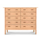Modern Craftsman 10-Drawer Dresser by Vermont Furniture Designs with sleek handles and handcrafted wood detailing, showcasing American-made quality.